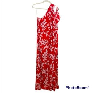 TYCE One Shoulder Maxi Tropical Lightweight Dress